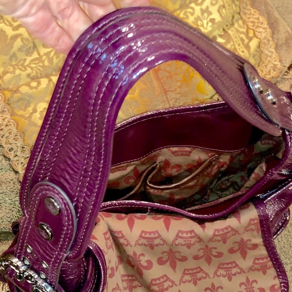 βSOLDβπHPπTRENDING Gianni Bini Plum Leather Bag - Picture 4 of 7